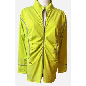 2/$30 NWT SwingDish Large Neon Green Signature Jacket Designer Golf Apparel